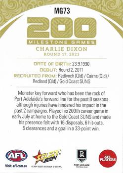 2024 Select AFL Footy Stars - Milestone Games #MG73 Charlie Dixon Back